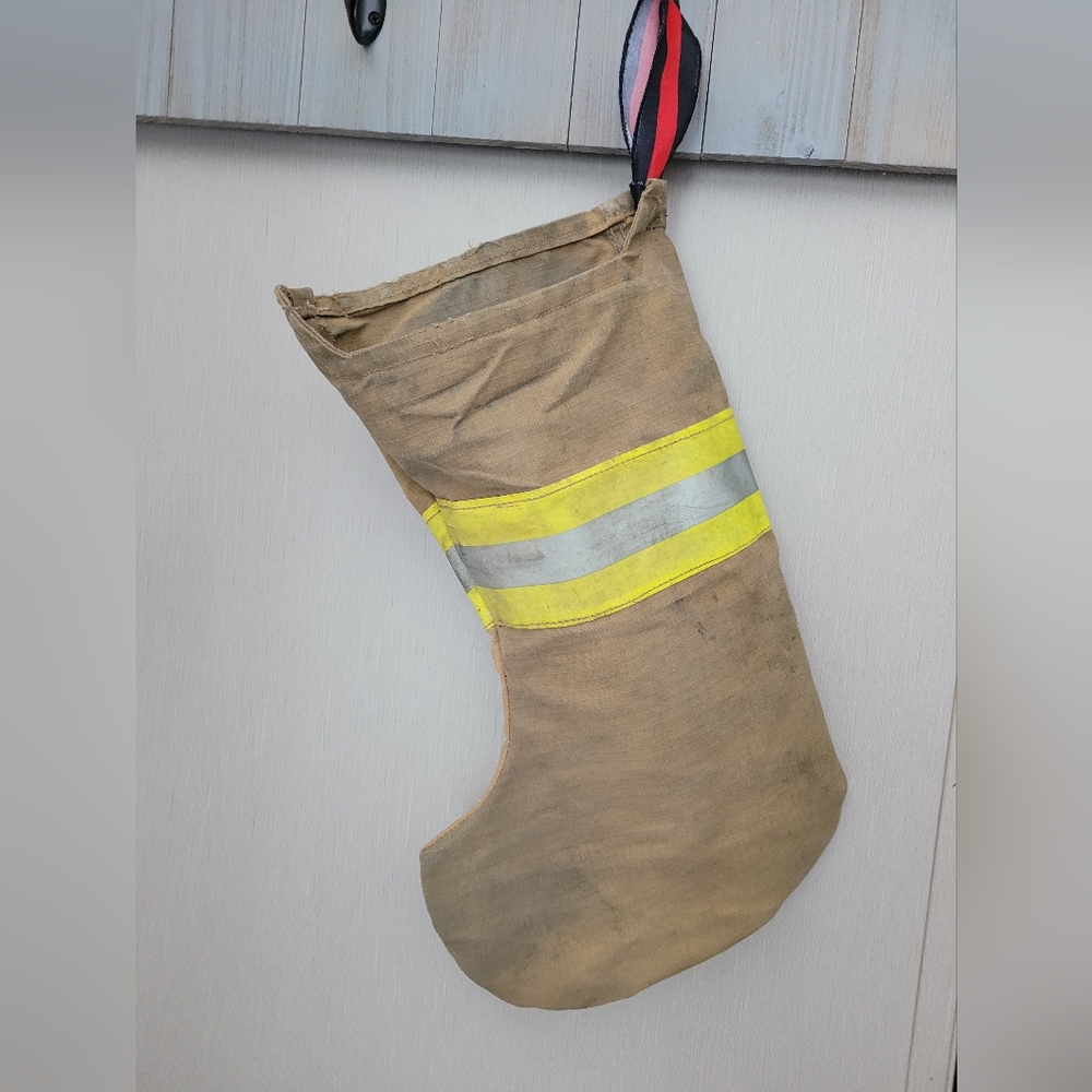 Firefighter bunker gear Christmas Stocking